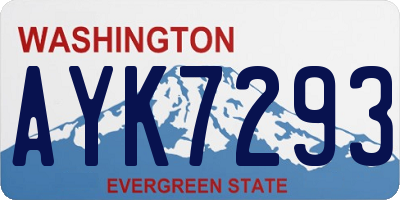 WA license plate AYK7293