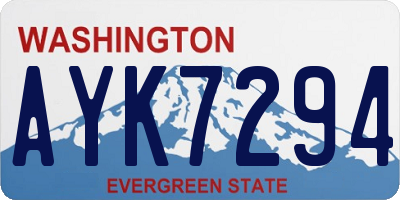 WA license plate AYK7294