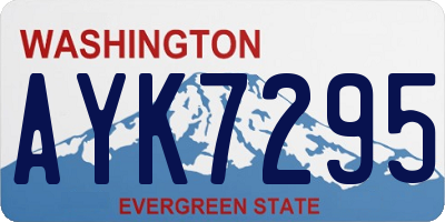 WA license plate AYK7295
