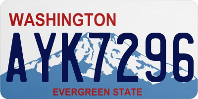 WA license plate AYK7296