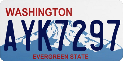 WA license plate AYK7297