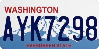 WA license plate AYK7298
