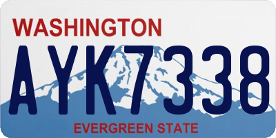 WA license plate AYK7338