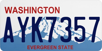 WA license plate AYK7357