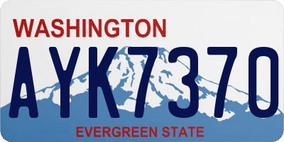 WA license plate AYK7370