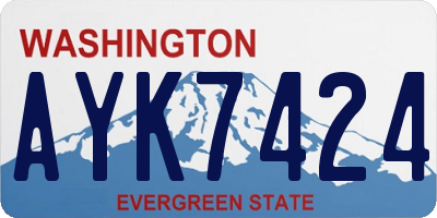 WA license plate AYK7424