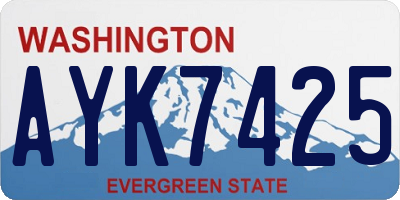 WA license plate AYK7425