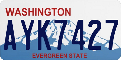 WA license plate AYK7427