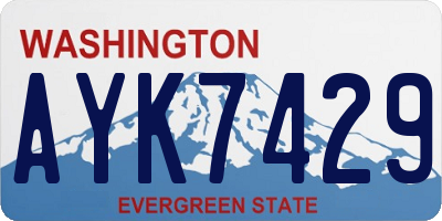 WA license plate AYK7429
