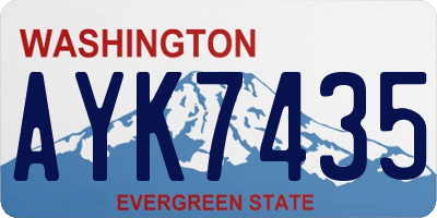 WA license plate AYK7435