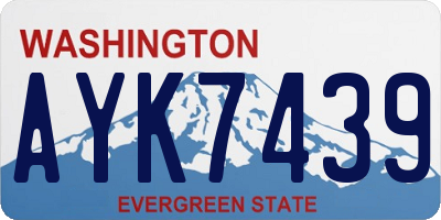 WA license plate AYK7439
