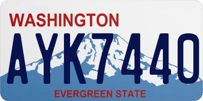 WA license plate AYK7440