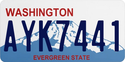 WA license plate AYK7441