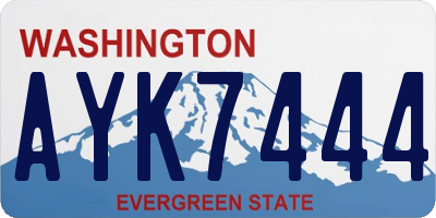 WA license plate AYK7444
