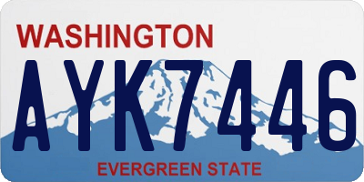 WA license plate AYK7446