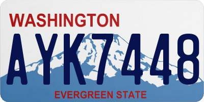 WA license plate AYK7448