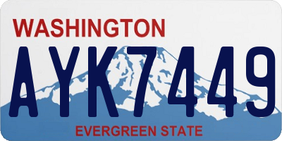 WA license plate AYK7449