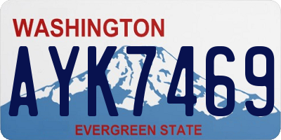WA license plate AYK7469