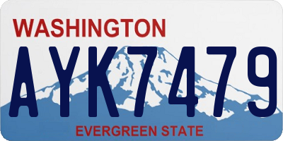 WA license plate AYK7479
