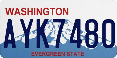 WA license plate AYK7480