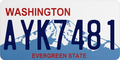 WA license plate AYK7481