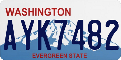 WA license plate AYK7482