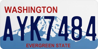 WA license plate AYK7484