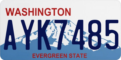 WA license plate AYK7485