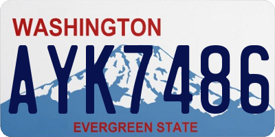 WA license plate AYK7486