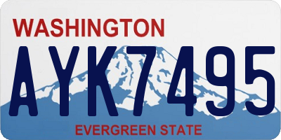 WA license plate AYK7495
