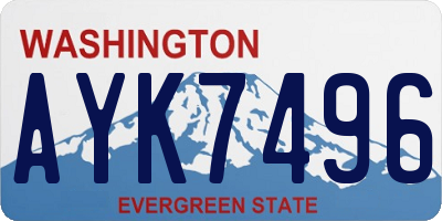 WA license plate AYK7496