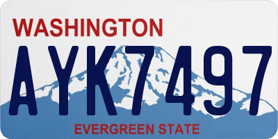WA license plate AYK7497
