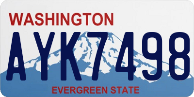 WA license plate AYK7498