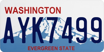WA license plate AYK7499
