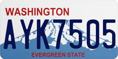 WA license plate AYK7505