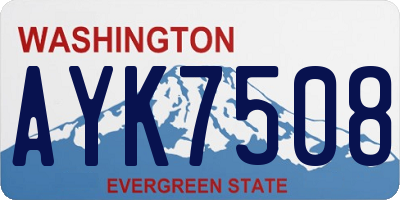 WA license plate AYK7508