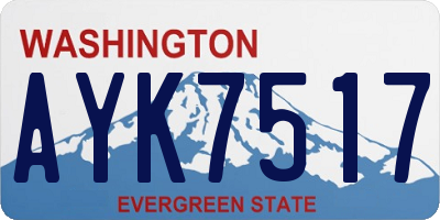 WA license plate AYK7517