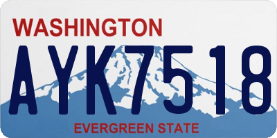 WA license plate AYK7518