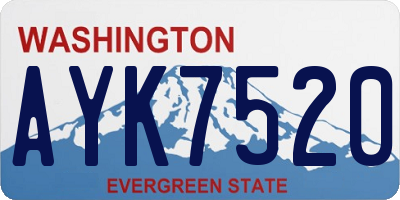 WA license plate AYK7520