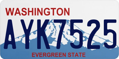 WA license plate AYK7525
