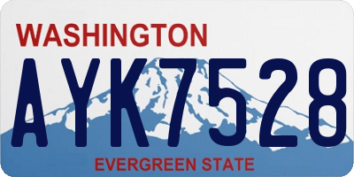 WA license plate AYK7528