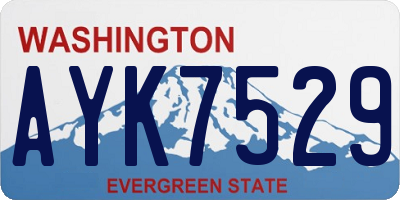 WA license plate AYK7529