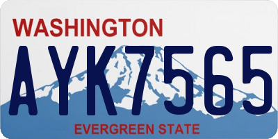 WA license plate AYK7565