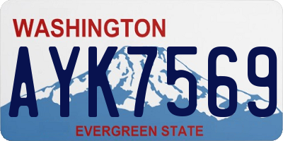 WA license plate AYK7569