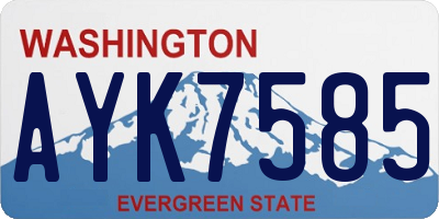 WA license plate AYK7585