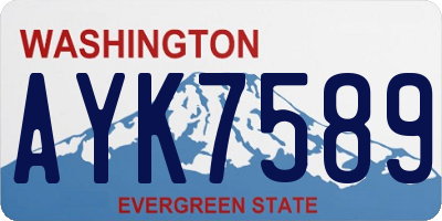 WA license plate AYK7589