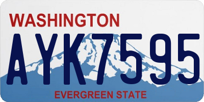 WA license plate AYK7595