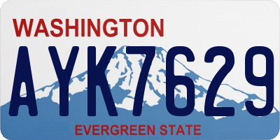 WA license plate AYK7629