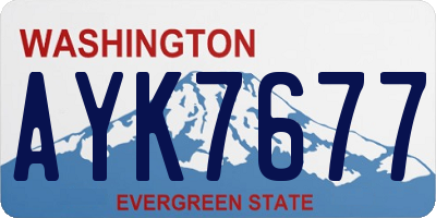 WA license plate AYK7677