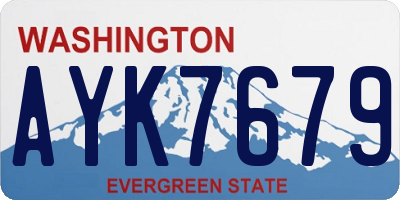 WA license plate AYK7679
